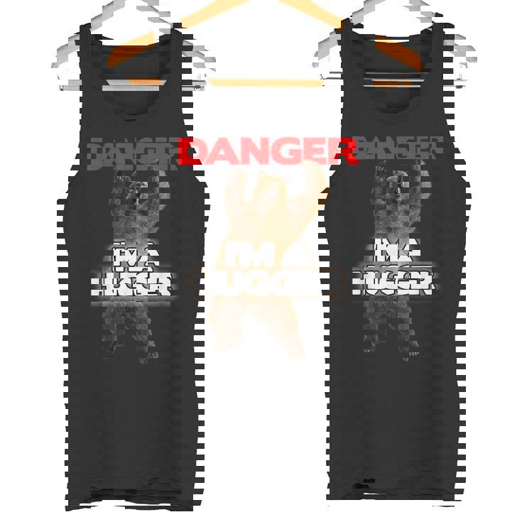 Danger I'm A Big Hugger 面白い危険な熊のハギング タンクトップ