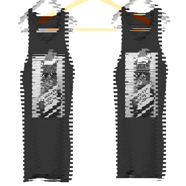 Destructor De Árbol De Navidad Para Amantes De Los Gatos Camiseta sin mangas