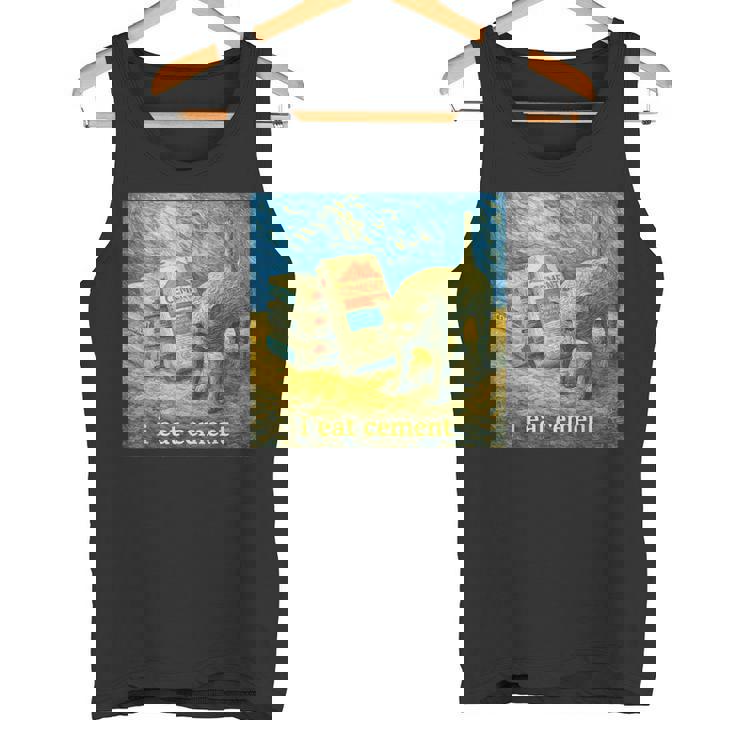 I Eat Cement 猫 ゴッホ 印象派 絵画 美学 タンクトップ