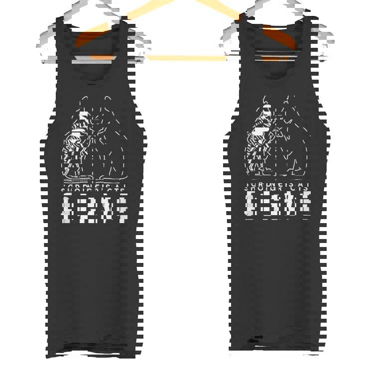 El Gato Dechrödinger Estáivo Y Muerto Ciencia Físico Camiseta sin mangas