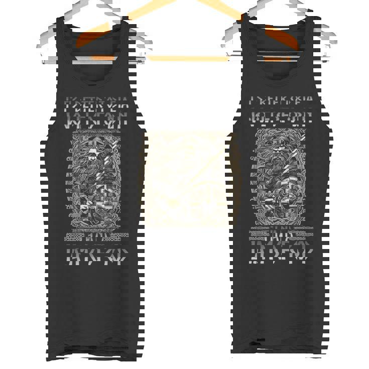 Es Mejorer Un Lobo De Odín Que Un Lam Of Godiking Camiseta sin mangas