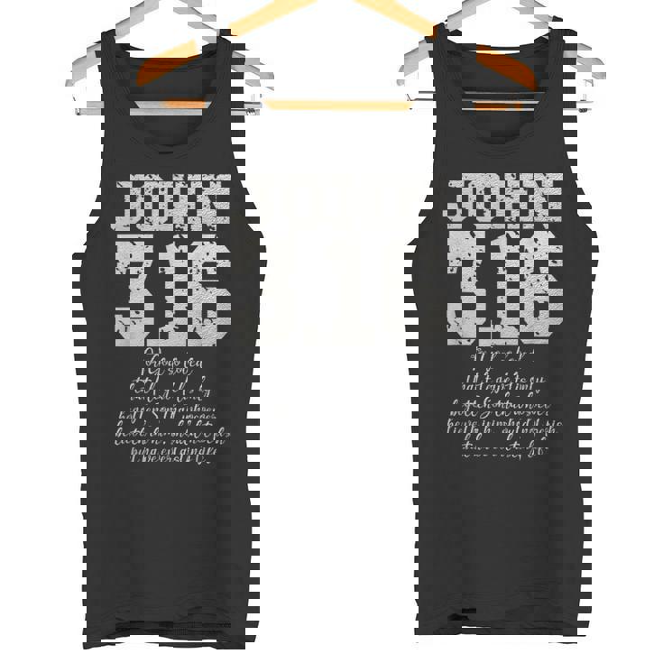 For Godo Loved The World John 316 聖書の言葉 キリスト教 タンクトップ