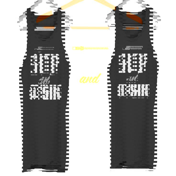 hut Up And Go Fishing Fisher Lover Fish Fishing タンクトップ