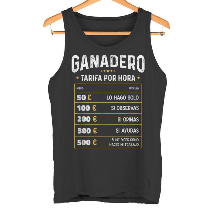 Ganadero Tarifa Por Hora De Ganadero Diseño Gracioso Camiseta sin mangas