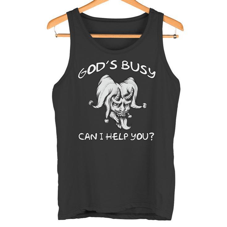 God's Busy Can I Help You Idée Cadeau Amusante Débardeur e