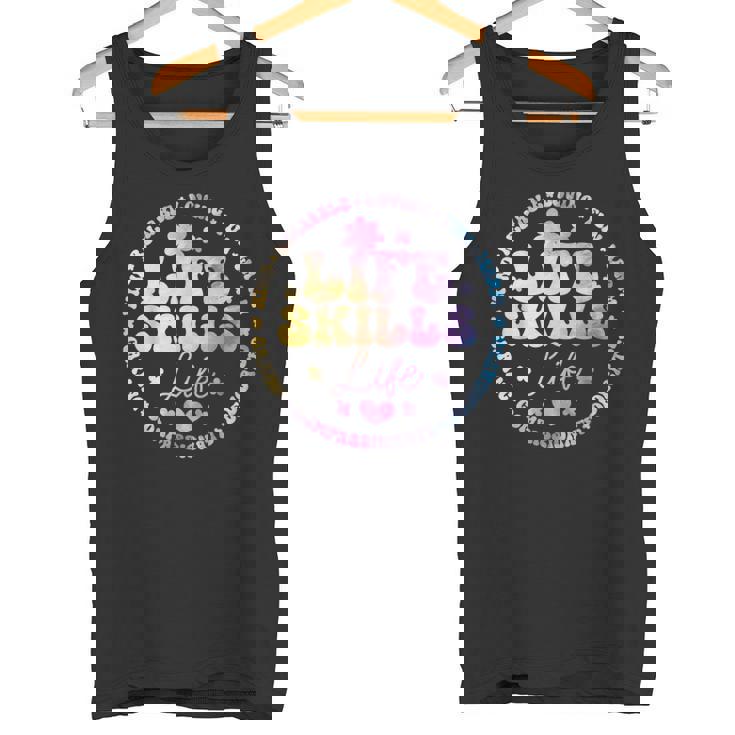 Groovy Life Skills Life Teacher Special Ed SPED Squad Tank Top