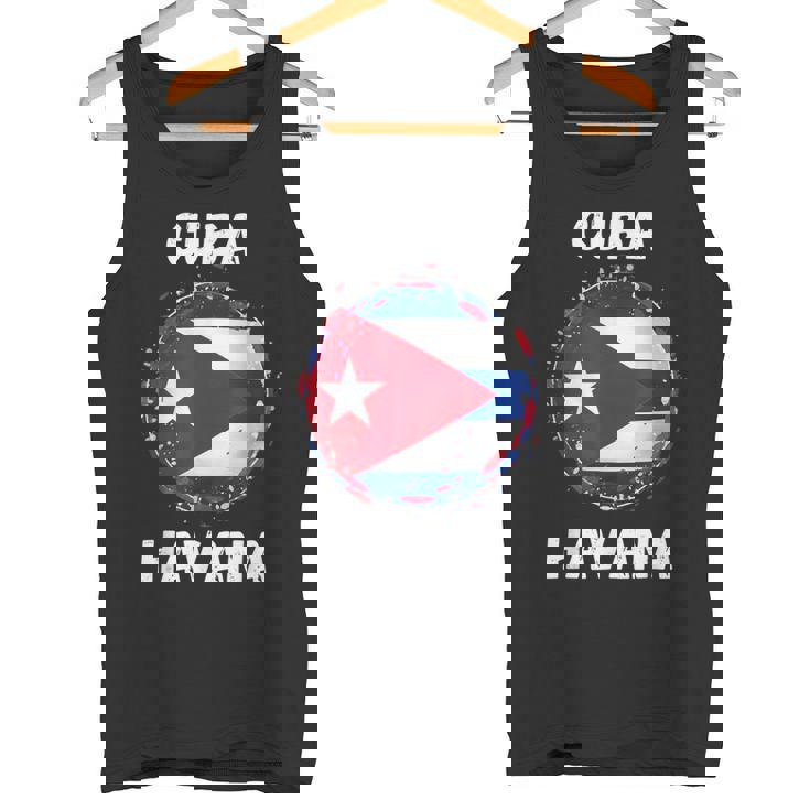 Havana Cuba -Ouvenirs De Drapeau Cubain Rétrointage Débardeur e