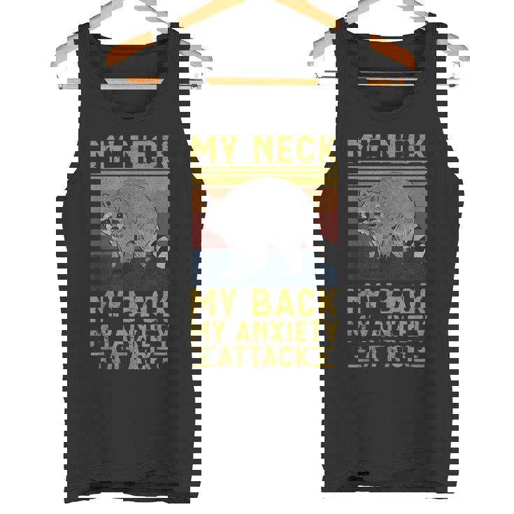 Il Mio Collo La Miachiena Il Mio Attacco Di Ansia Procione Meme Divertente Canotta