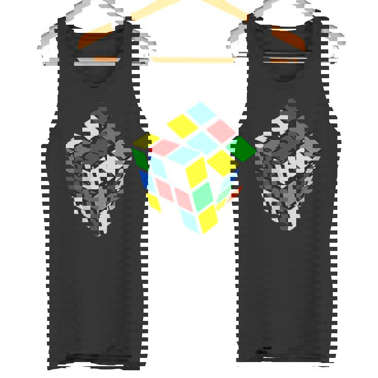 Impossible Rubik Rubix キューブポケット レトロ ゲームボーイ タンクトップ