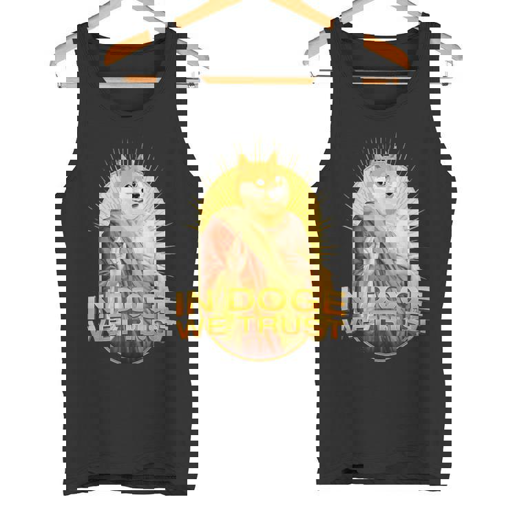 In Doge We Trust Doge Dogecoin 柴犬 タンクトップ