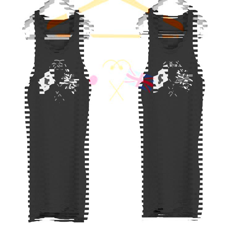 Japanese Flag British Flag 英国遺産 イングリッシュルーツ 日本の国旗 イギリスの国旗 タンクトップ