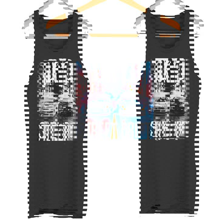 Jdm日本人ドリフトレースカー2台 東京ストリートドリフト夜 タンクトップ