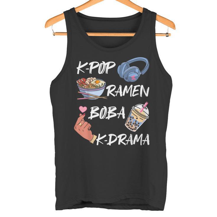 K-Pop Ramen Boba K-Drama Cuisineud-Coréenne Film Musique Amoureux Débardeur e