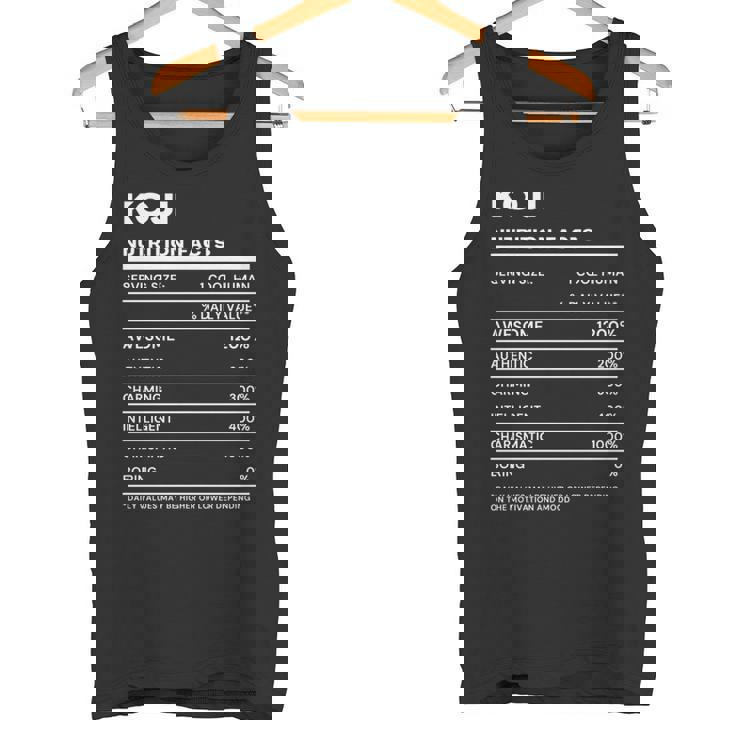 Koji 栄養成分表示 タンクトップ