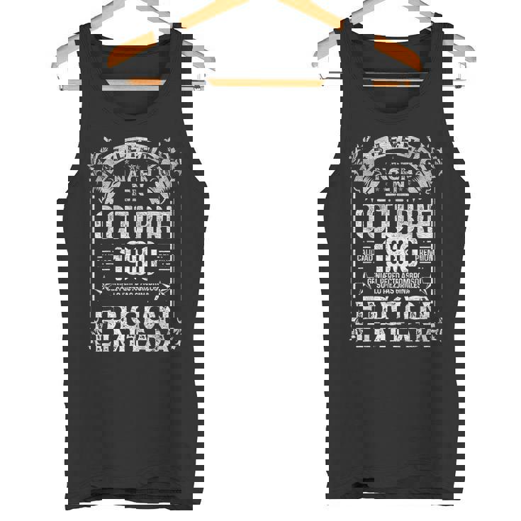 Las Leyendas Nacen En Octubre De 1980 45 Años Cumpleaños Camiseta sin mangas