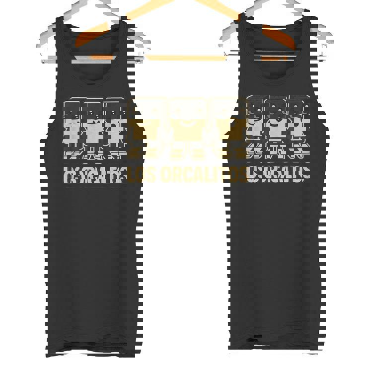 Los Orcalitos 面白いイタリアンブレインロットオルカレロオルカラミーム タンクトップ