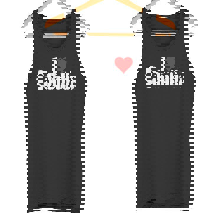 I Love Heart コロンビア 南アメリカ ボゴタ コロンビア文化 タンクトップ