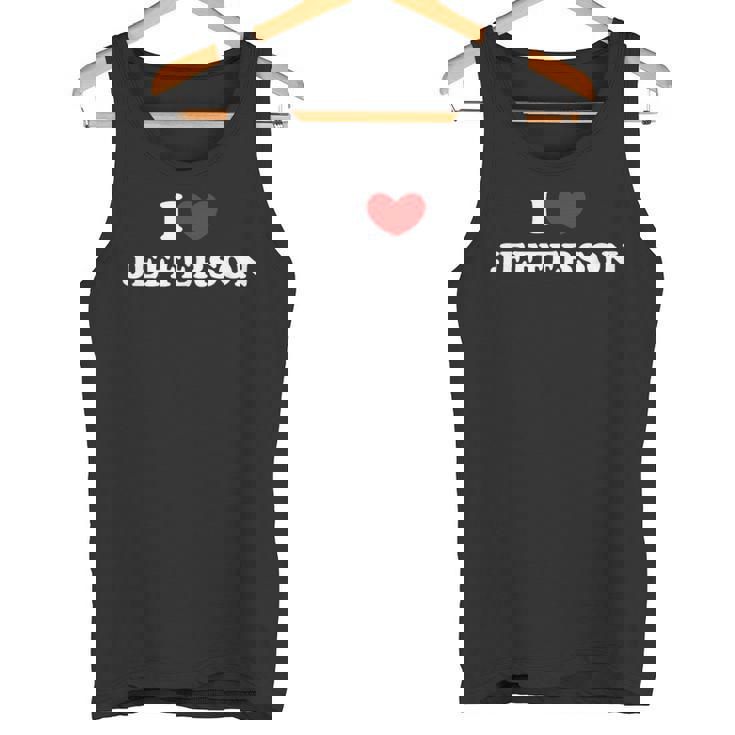 I Love Jefferson 私は愛する Jefferson タンクトップ