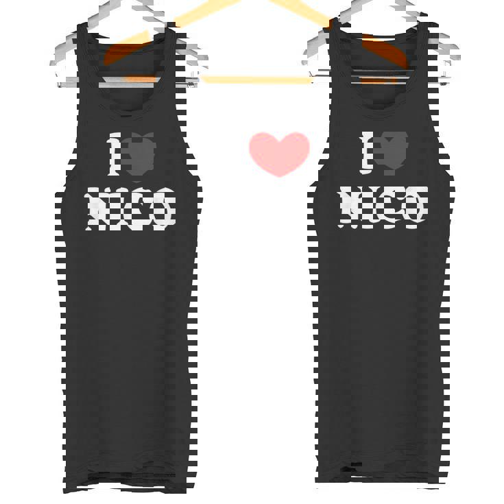 I Love Nico Amo Nico Camiseta sin mangas