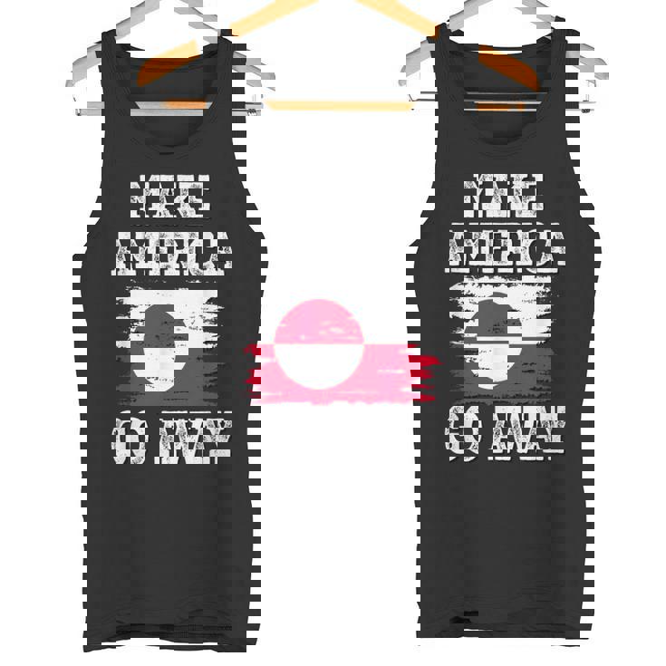 Make America Go Away グリーンランド国旗 アンティーク調 タンクトップ