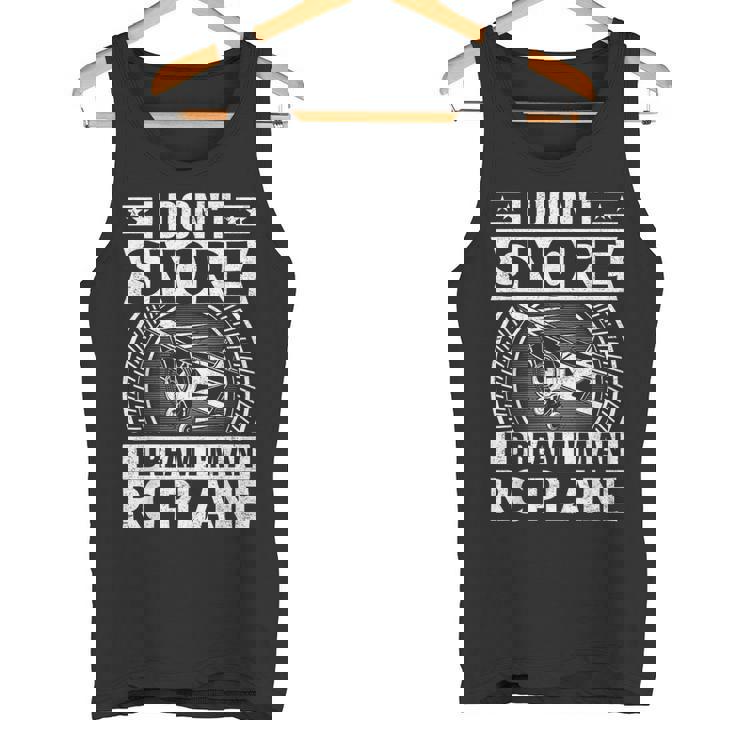 Model Plane Aircraft Don't Snore I Dream I'm An RC Plane Tank Top