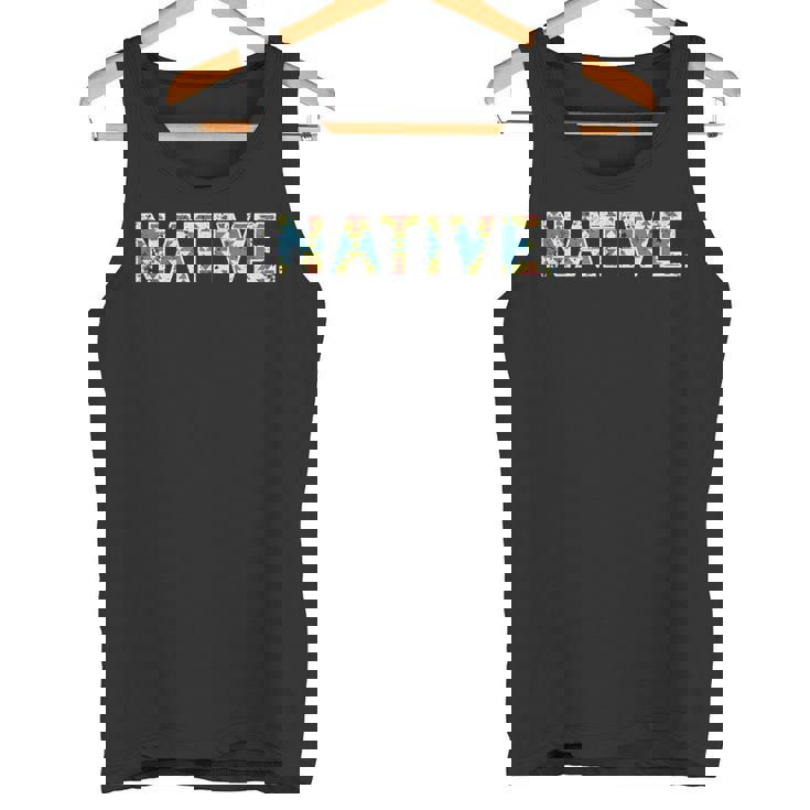 Native America ネイティブアメリカン 先住民 アンティーク調 タンクトップ