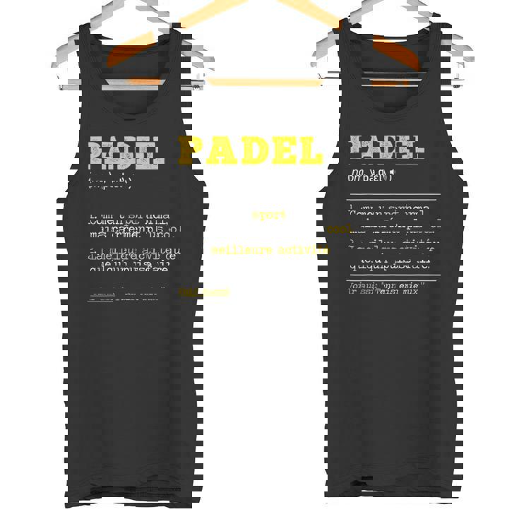 Padel Définition Cadeau Padel Homme Humour Joueur Débardeur e