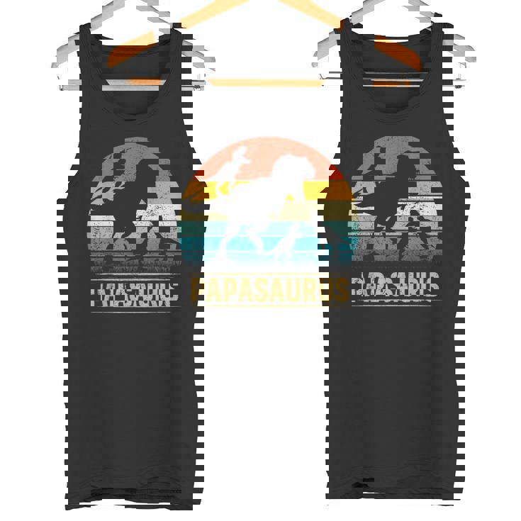 Papa Dinosaur T Rex Papasaurus 3 Bambini Festa Del Papà Canotta