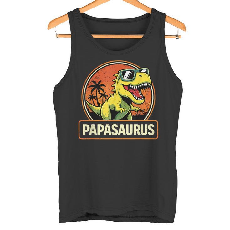 Papasaurus Divertente Papà Dinosauro Canotta