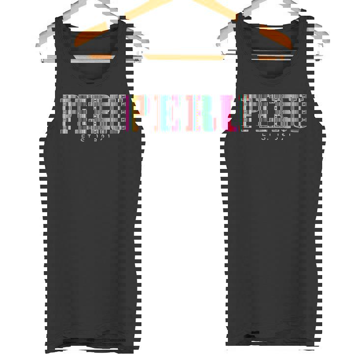 Peru Est 1821 ペルー風 ルーツ プライド ビンテージ ペルー風 タンクトップ