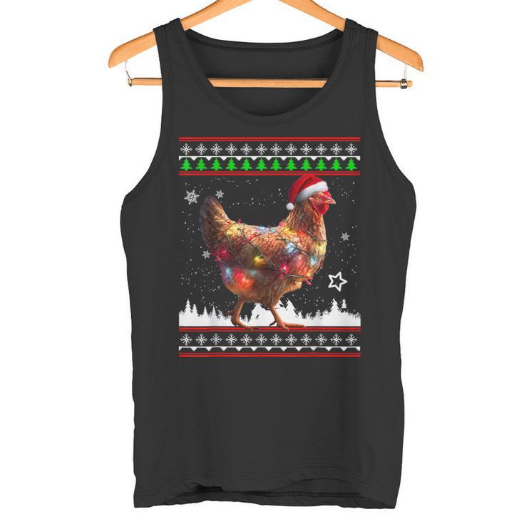 Pull Moche De Noël Amusant Père Noël Poulet Débardeur e