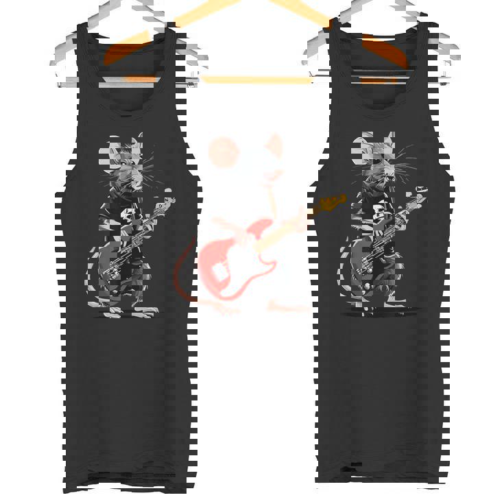 Rata Tocando Guitarra Eléctrica Guitarrista Rata Camiseta sin mangas