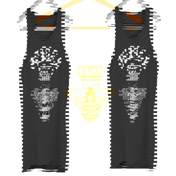 Rebeca Nombre Rebeca Regalos De Cumpleaños Reina Corona Abeja Rebeca Camiseta sin mangas