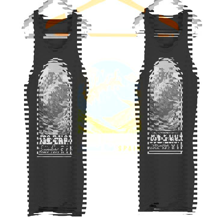 Recuerdo Deiaje Retro Del Parque Nacional De Los Picos De Europa Camiseta sin mangas