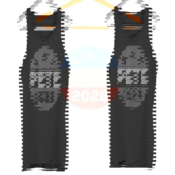 Retro Pete 2028 Pete Buttigieg Para Presidente 2028 Camiseta sin mangas