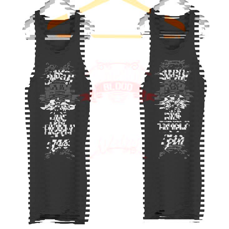 Simpson Blood Runs Through Myeins 苗字 Family タンクトップ