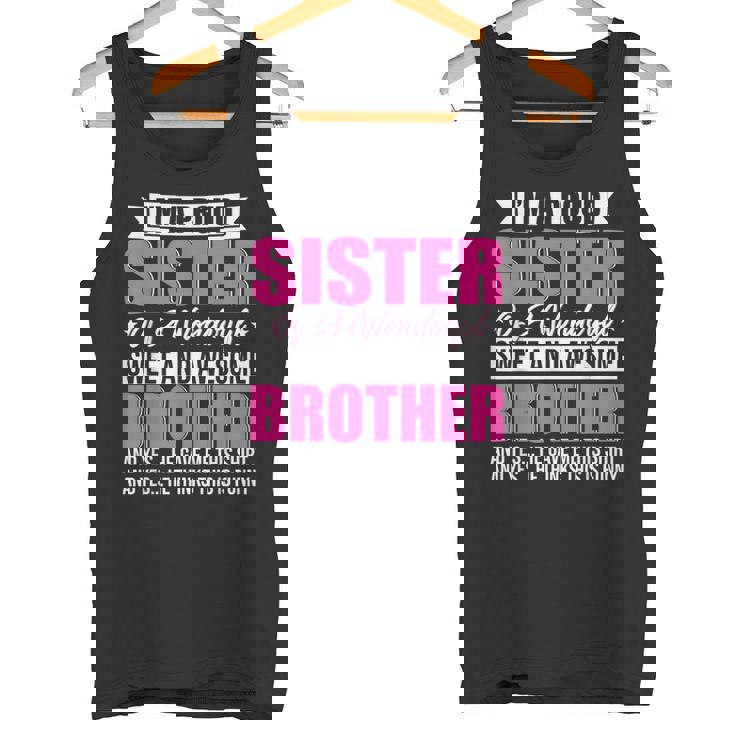 Soy Una Hermana Orgullosa De Un Hermano Maravilloso Dulce E Impresionante Camiseta sin mangas