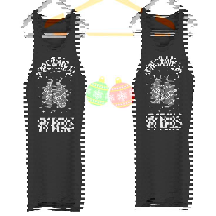 Stoptaring At My Balls Humour Humoristique Pour Adulte Débardeur e