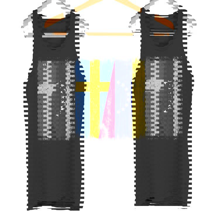 Sueciaenezuela Media Banderauecaenezolana Jersey Camiseta sin mangas