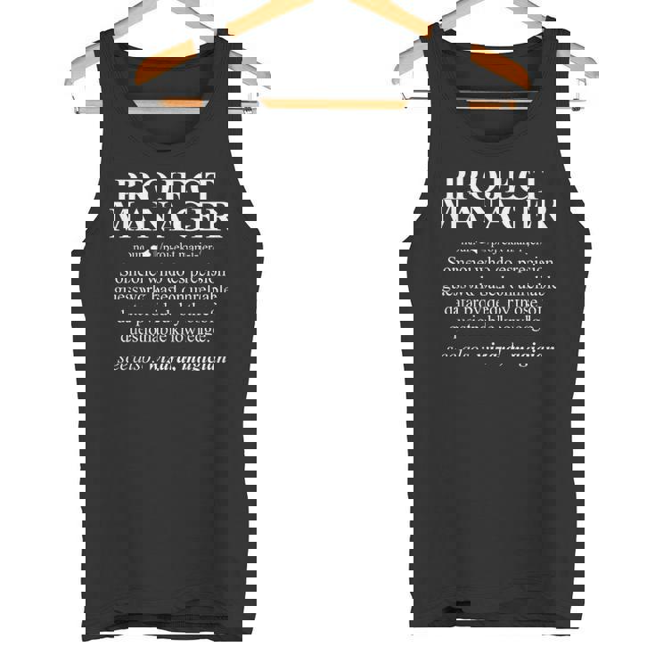 Sustantivo Project Manager Definition Gestión De Proyectos Camiseta sin mangas