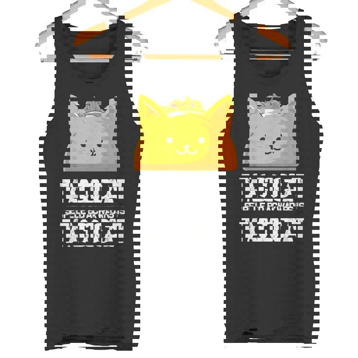 Tacocatpelled Backwards Is Tacocat ファニータコスキャットギフト タンクトップ