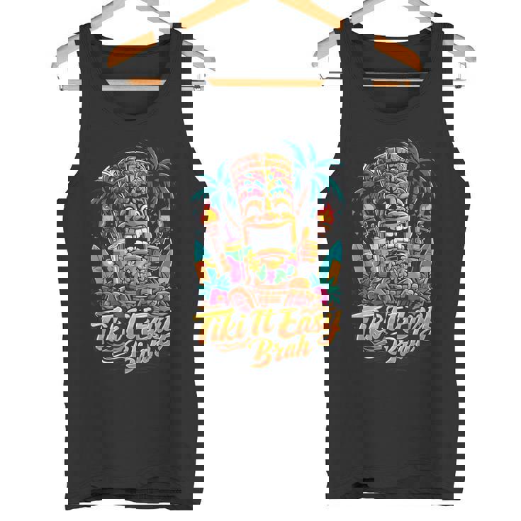 Tiki It Easy Brah トロピカル ティキ パーティー アイランド フィエスタ タンクトップ