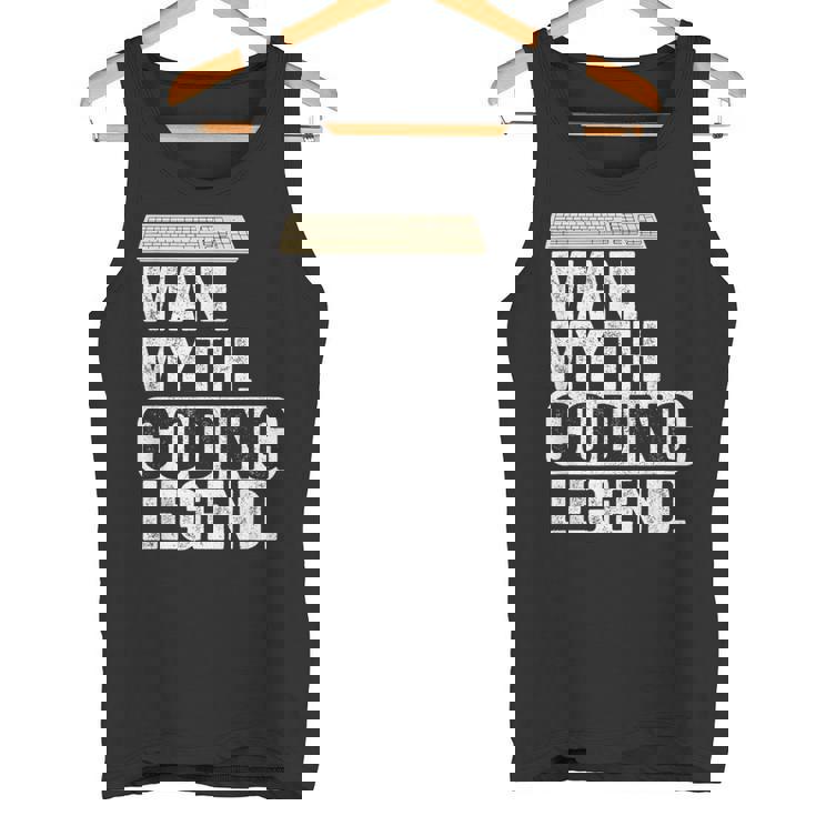 Uomo Mito Codifica Leggenda Coder Papà Geek Computer Programmer Canotta