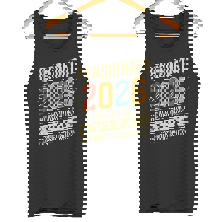 Uomo Pensione Regalo Papà Collega Divertente Pensionato 2026 Canotta