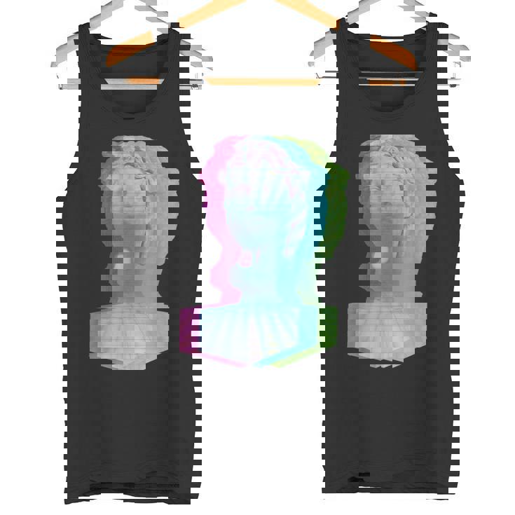 Vaporwave シュールグリッチアートシャツ タンクトップ