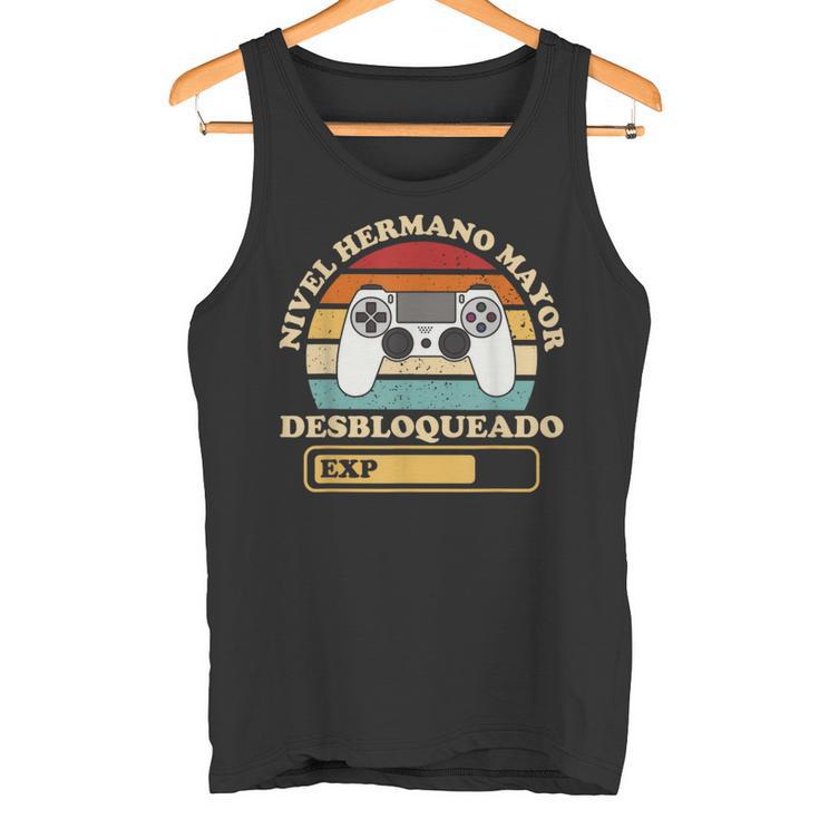 Videojuego Gaming Nivel Hermano Mayor Desbloqueado Gamer Camiseta sin mangas