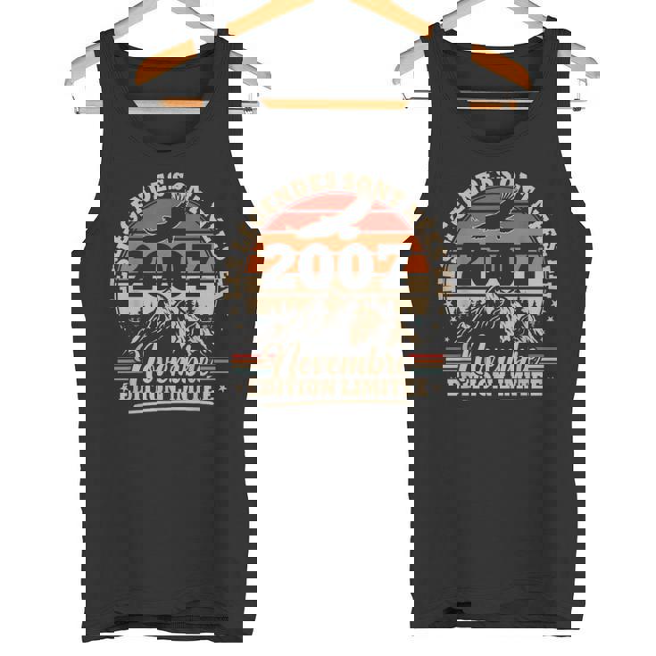 T-shirt Anniversaire 18 Ans Novembre 2007 - Cadeau Vintage Humoristique Pour Homme Et Femme - Manches Longues