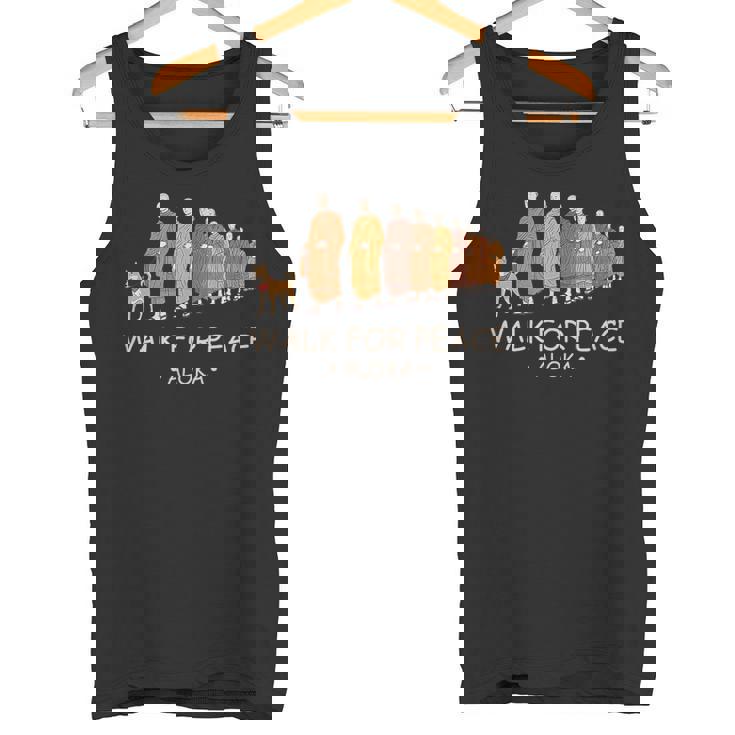 Walk For Peace Monks With Aloka Dog タンクトップ