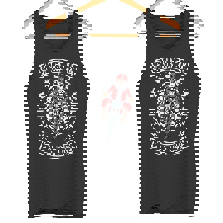 Weihnachten Motorrad Mannanta Biker Weihnachtsmann Tank Top