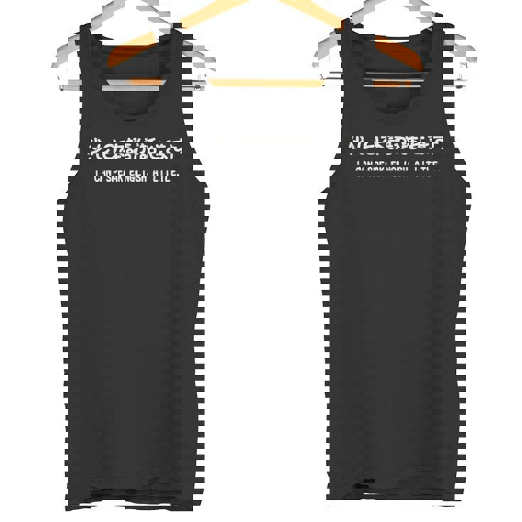 「少し日本語が話せます」おもしろ 筆文字！服 面白い文字入り タンクトップ